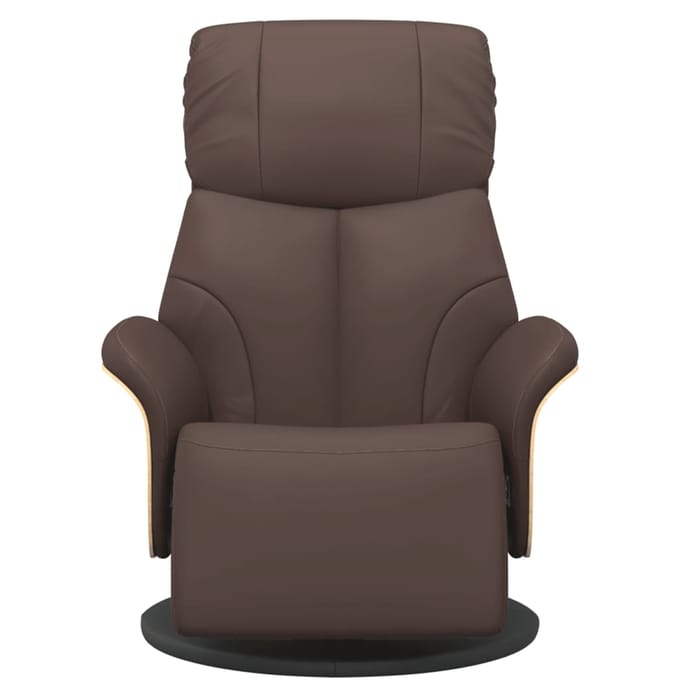 vidaXL - Fauteuil - verstelbaar - met - voetensteun - kunstleer - bruin