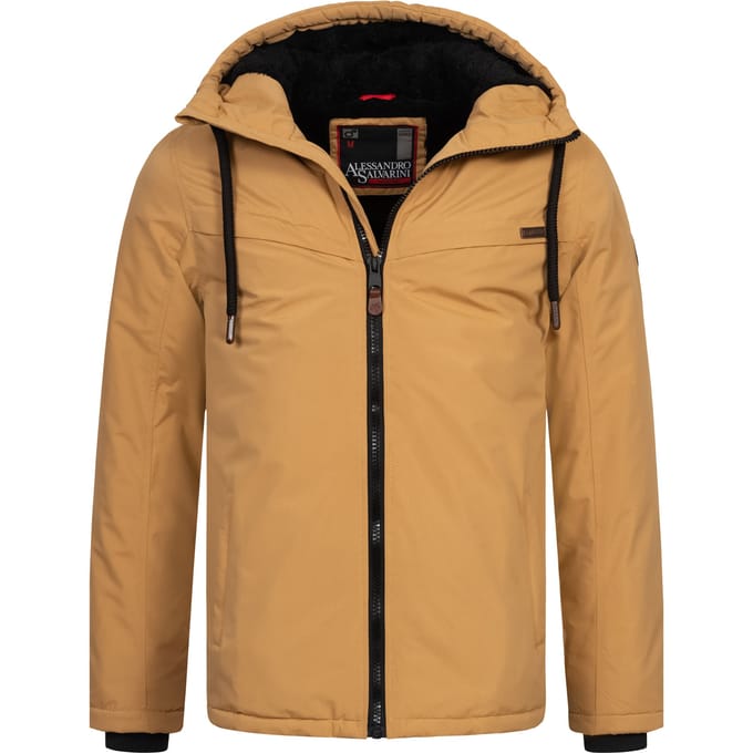 Alessandro Salvarini heren winterjas AS-331 met teddyvoering en capuchon