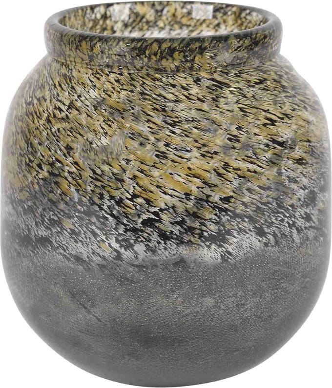 Rasteli Vaas Glas Grijs-Gemêleerd D 21.5 cm H 23.5 cm