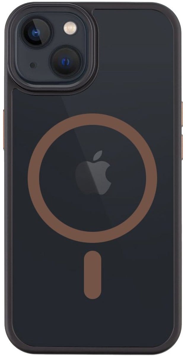 Tactical iPhone 13 MagForce Hyperstealth 2.0 Cover – Hoesje met Losse Klikbare Knoppen – Black/Mocha Mousse