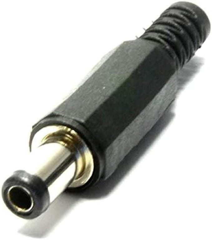 DC Stekker Adapter - Jack Connector - Apparatuur Aansluiten - Soldeer Type - 5.5MM x 2.5MM - Zwart en Zilver