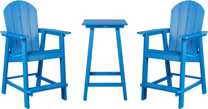 ADIRONDACK - Balkonset - Blauw - Kunsthout