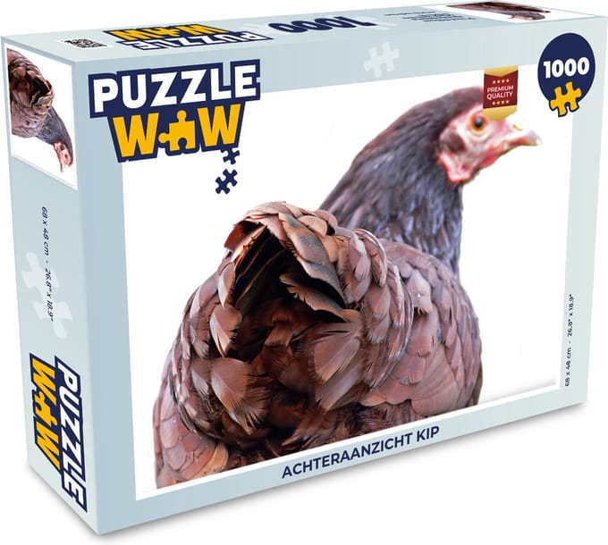 Puzzel Achteraanzicht kip - Legpuzzel - Puzzel 1000 stukjes volwassenen