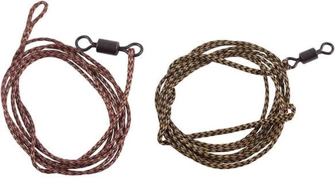 Korum Speci Leader Swivel 60cm/ 35lb - Kleur : Brown