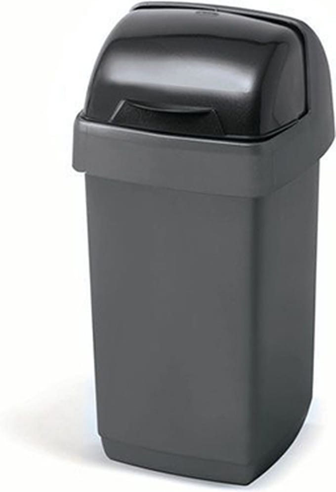 Afvalbak 'Nox' - Roll Top Prullenbak - 10 liter - Antraciet