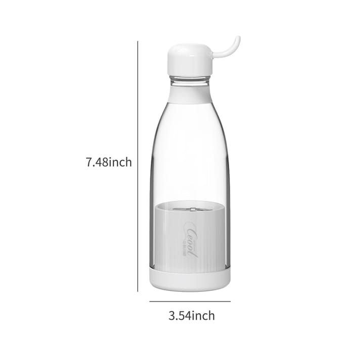 300mL Draagbare Juicer Elektrische Mixerbeker Met Riem USB Smoothie Blender Shakes Handheld Fruit wit