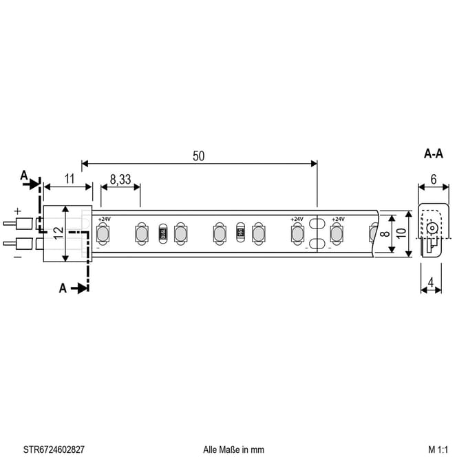 EVN STR6724 LED strip IP67 5m 48W 2.700K