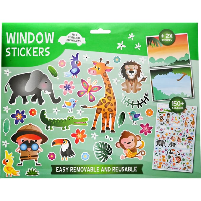 Raamstickers - set van 150 stickers - Jungle