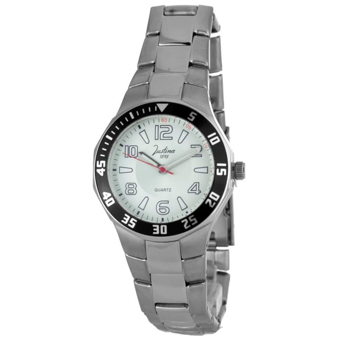 Horloge JUSTINA 11909B. Kwarts, Kleur zilver. Vrouw. gray