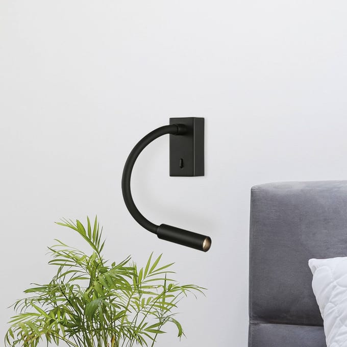 ACB ILUMINACIÓN LED leeslamp Cio, schakelaar, flexarm, 930, zwart