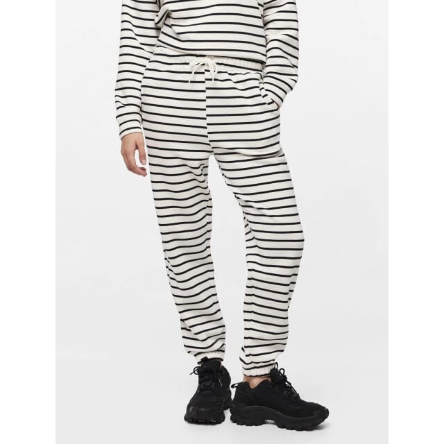 Pieces Dames Huispak Loungewear Gestreept Wit/Zwart - Maat M