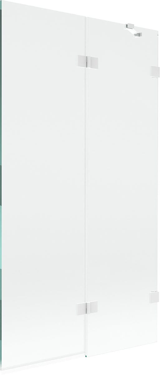 Mexen Lunar douchewand 2-delig rechts 100 x 150 , transparant, wit - 897-100-100-20-00-P