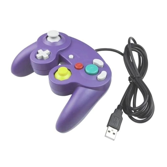Gamepad Controller - Controller Pad Joystick GameCube USB - Bedraad USB - Plug & Speel - Paars paars