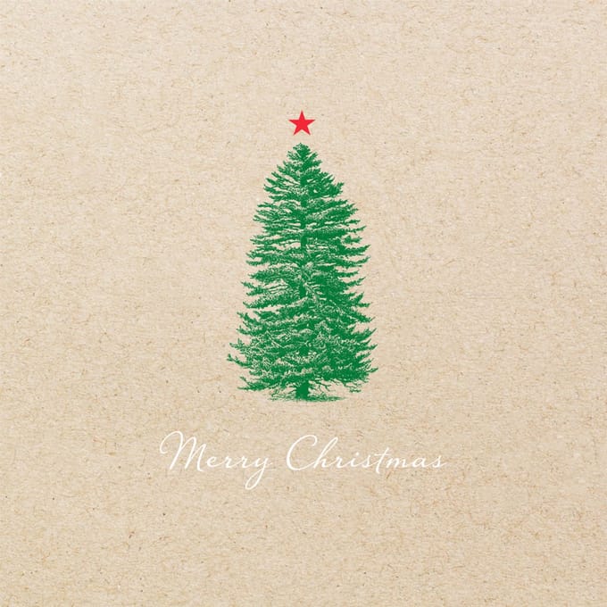 Kerstservetten met boommotief