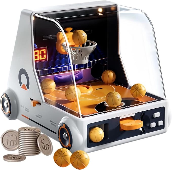 Basketbalspel - Tafelspel - Binnen Spelen - Dynamische Scoreuitdagingen - 23 cm - Uniek