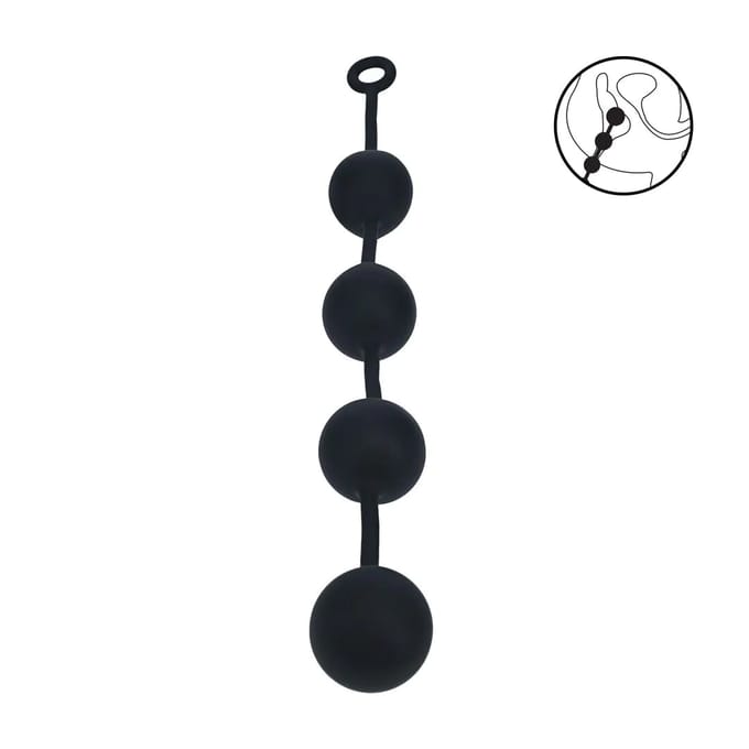 Siliconen Ronde Anale Ballen - XXL - 60mm - Zwart