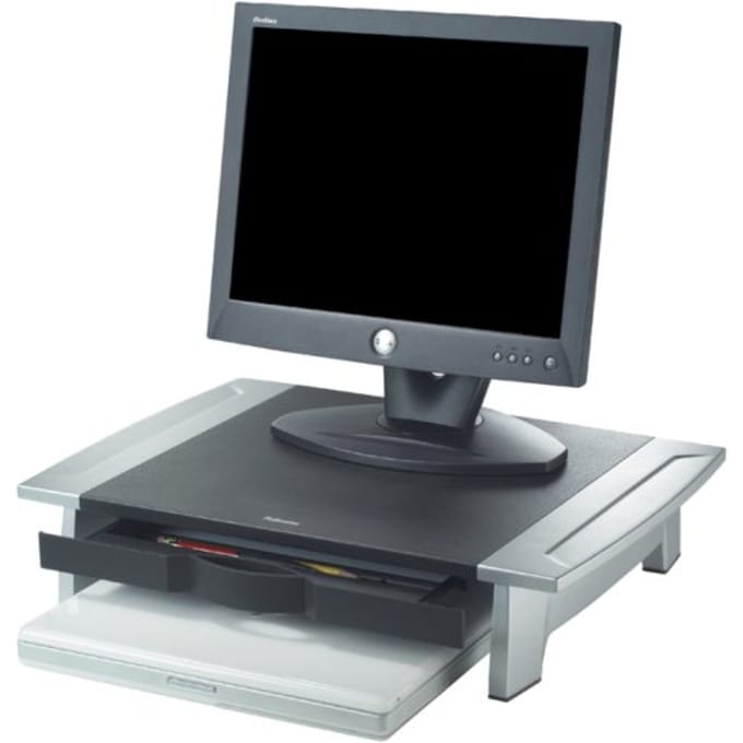 Werkstation fellowes office suites riser klein Zwart/grijs
