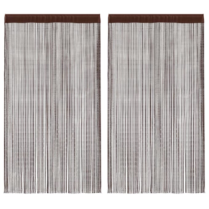 vidaXL - Draadgordijnen - 100x250 - cm - bruin - 2 - st