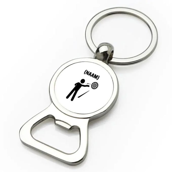 Akyol - darten met eigen naam flesopener - Dartbord - darter - sport - 9 bij 3 cm