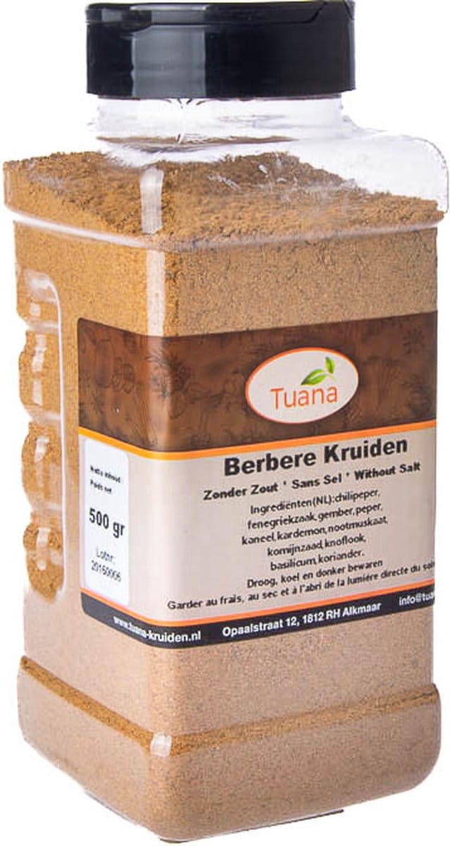 Tuana Kruiden - Berbere Kruiden - Strooibus 140 Gram - Tuanashop - MP-B-0009