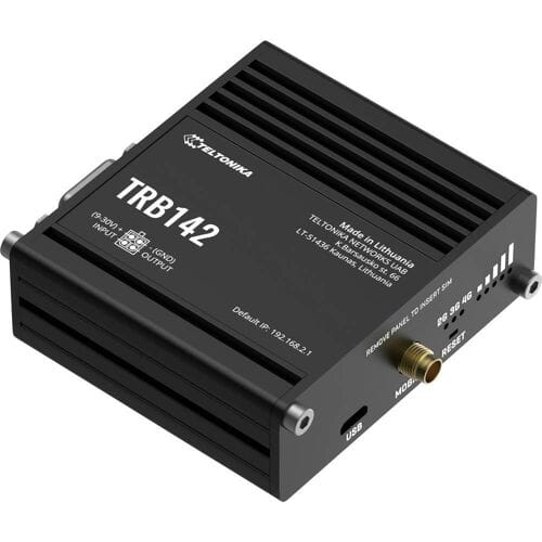 Teltonika TRB142 Industrial Rugged LTE RS232 Gateway (TRB142003000 / Standard package with EU PSU)