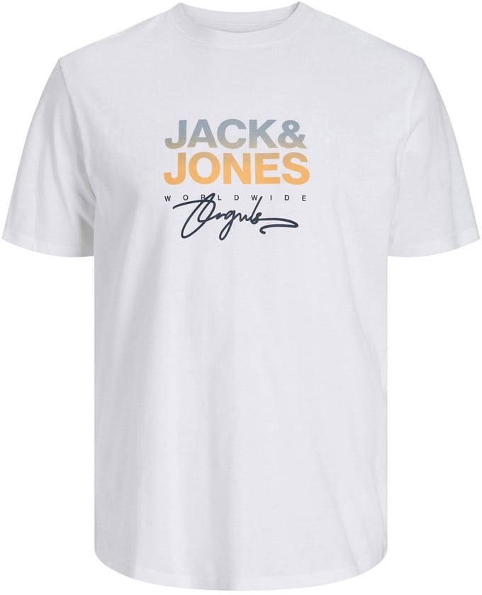 T-shirt Jack & Jones Plus Size opdruk logo korte mouw ronde hals