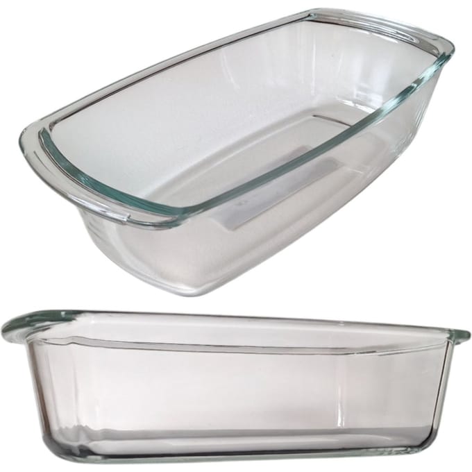 GLAZEN CAKEVORM HITTEBESTENDIGE BAKVORM 27x14x7.3cm