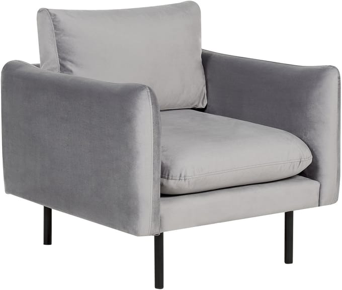 VINTERBRO - Fauteuil - Grijs - Fluweel
