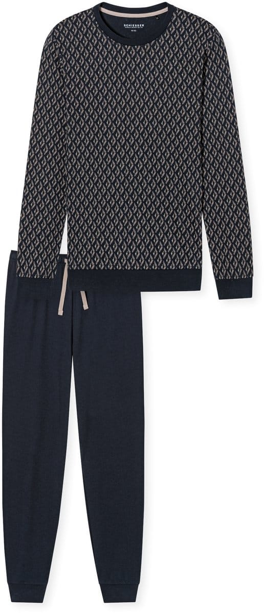 Schiesser – Fine Interlock – Pyjama – 181172 – Night Blue - 50