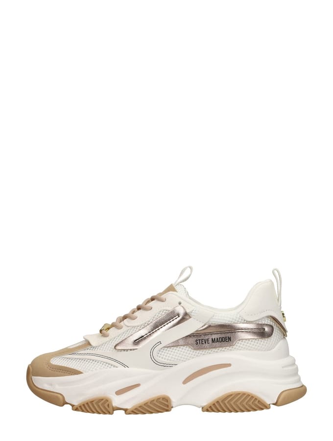 Dames Sneakers Steve Madden Possession-e Cream Gld Rose - Maat 40