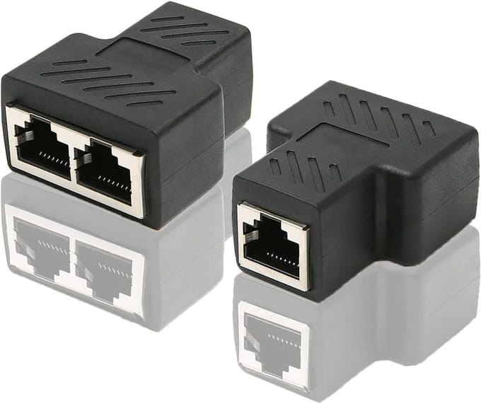 Ethernet splitter 1 naar 2 hoge snelheid RJ45 adapter voor LAN-kabel