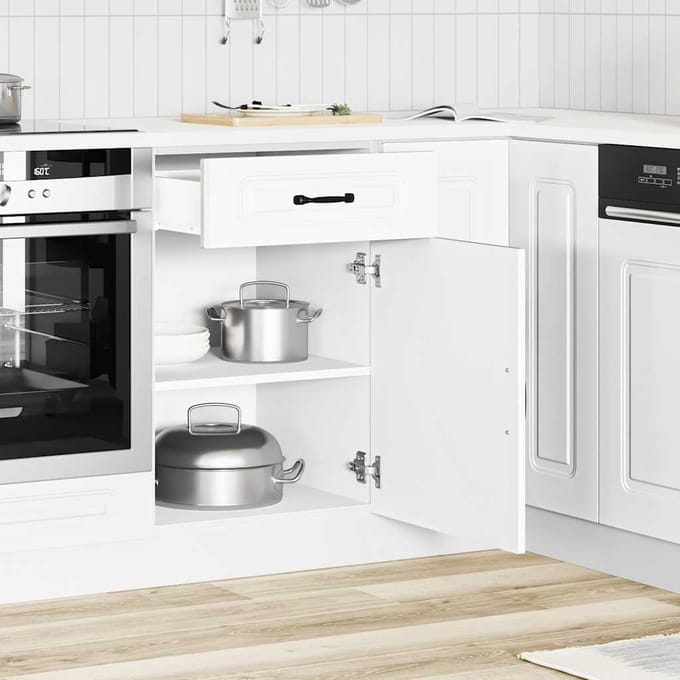 vidaXL - Onderkast - Kalmar - bewerkt - hout - wit