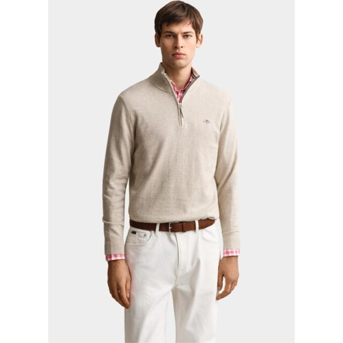 Gant Half zip klassieke sweater van katoen 8030564/198