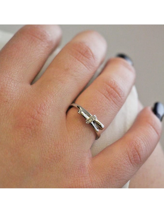 Luminous Bow ring - Oostenrijks kristal