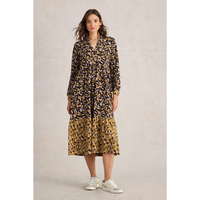White Stuff Aimee Jersey Dress Chartreuse Multi Taglia: 8 | Abiti in T-Shirt Outlet | Donna | Verde