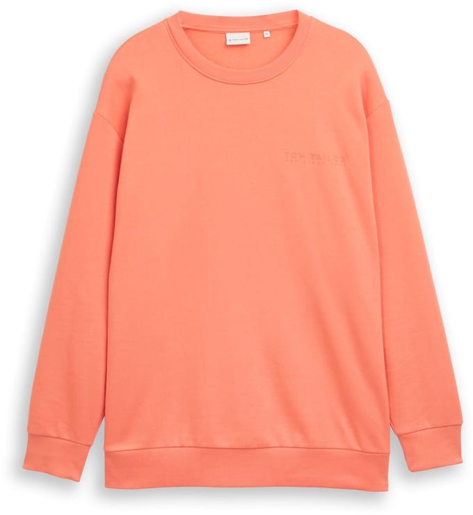 Tom Tailor - Plus Size - Sweatshirt met logo-print - Maat 2XL - Wild Coral