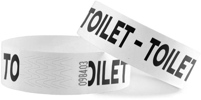 CombiCraft Toilet Tyrex Polsbandjes - per 100 stuks