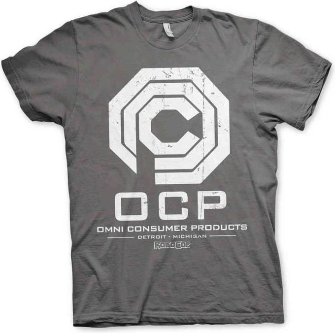 Robocop Heren Tshirt -S- Omni Consumer Products Grijs