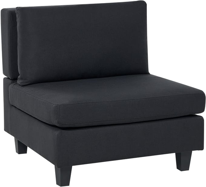UNSTAD - Fauteuil - Zwart - Polyester