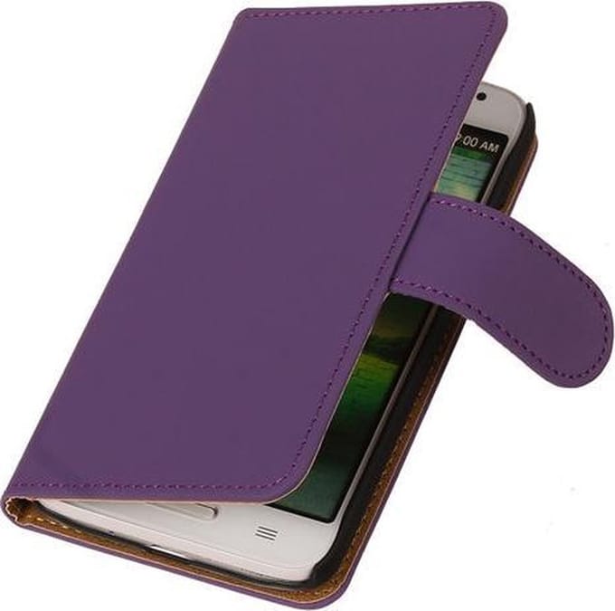 Huawei Ascend G6 4G Effen Paars - Book Case Wallet Cover Hoesje