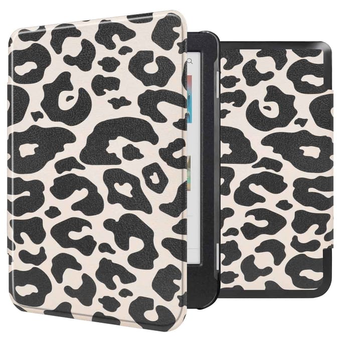 imoshion Design Slim Hard Case Bookcase voor de Kobo Clara Colour / BW - Leopard