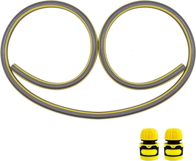 Korte Tuinslang - Verbindingsslang - Tuinonderhoud - Versterkt Rubber - 4 Meter - Geel