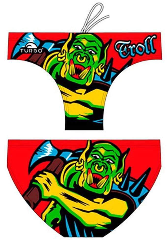 Turbo Troll Zwemslip Rood 13-14 Years Jongen