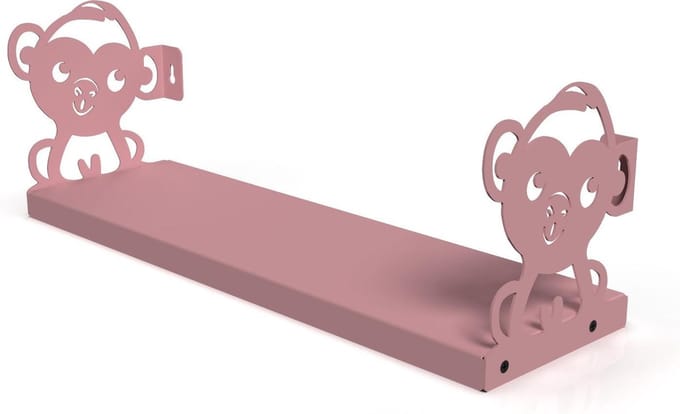 Gorillz Monkey - Kinderkamer - Accessoires - Boekenplank - Roze