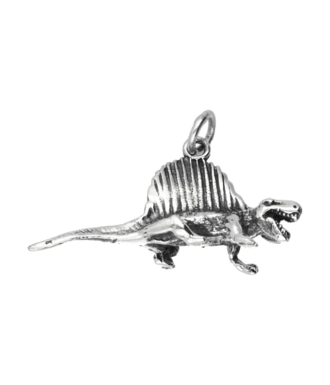 Zilveren Dinosaurus Dimetrodon ketting hanger