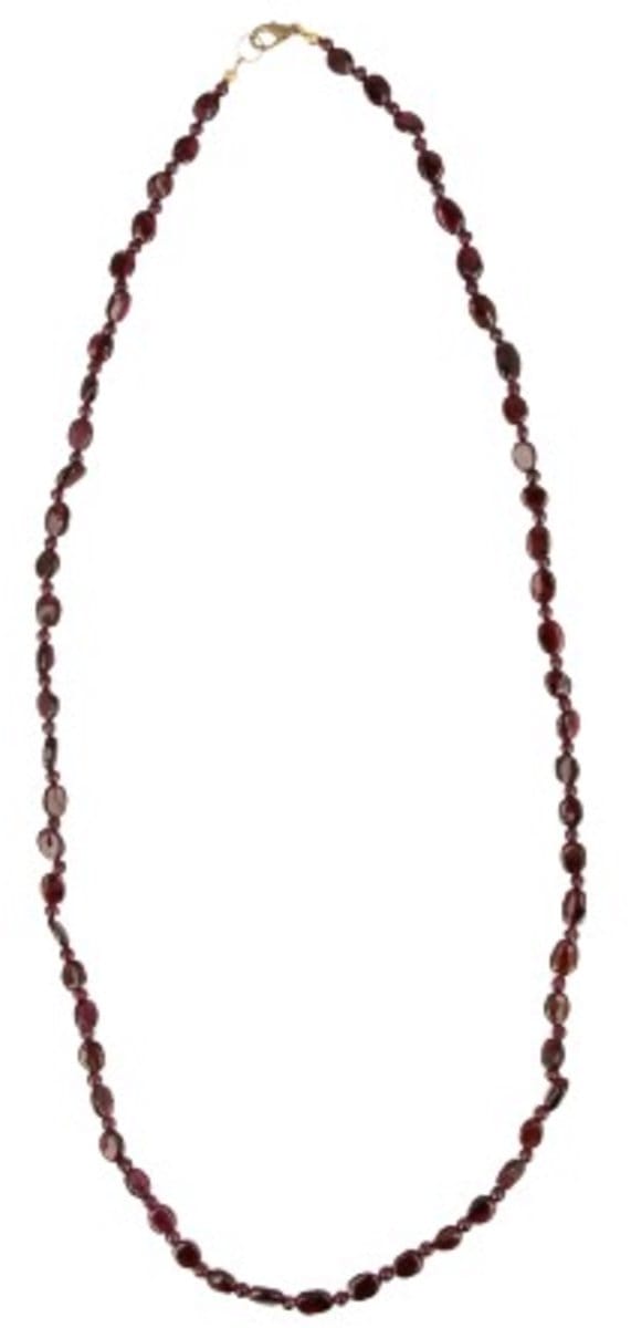 Granaat collier ovaal 70 cm