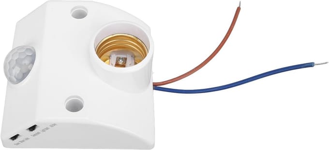 E27 Bewegingssensor Lampfitting met PIR Lichtsensor voor Automatische Verlichting