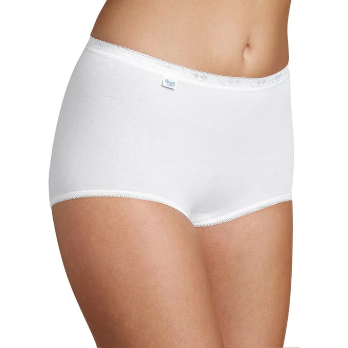 Sloggi - maat 38 - Basic+ Dames Maxi slip - 4-pack - Wit