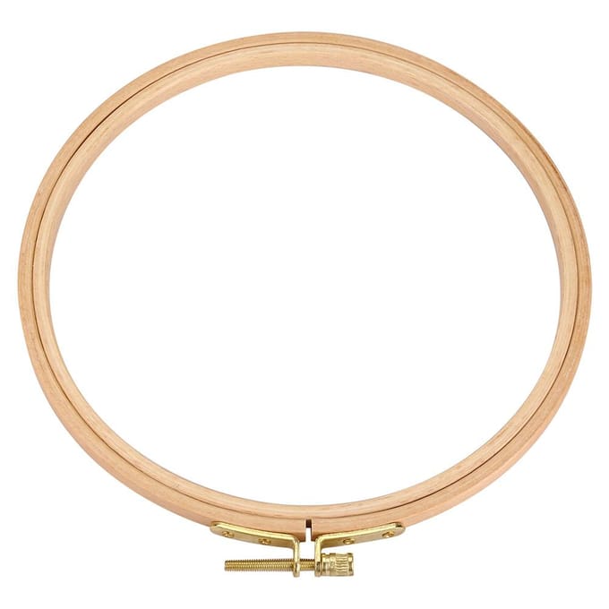 Hand Borduurring Houten Cirkel Frame voor Kruissteek Borduren Naaldkunst DIY Tool 10.5cm beige