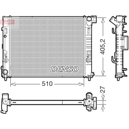 Radiator, motorkoeling DENSO DRM23085